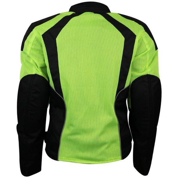 Womens Advanced 3-Season CE Armor Hi-Vis Mesh Motorcycle Jacket - Picture 4 of 9
